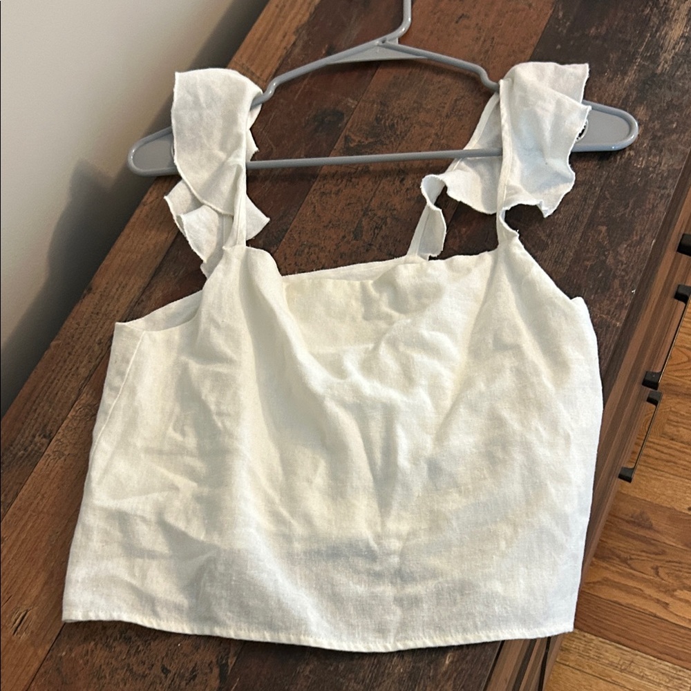 ROLLA'S White Ruffle Tank Top - Picture 2 of 4